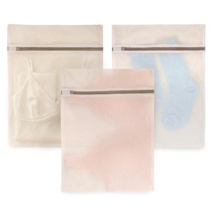 Muchfun Soft Cotton Mesh Laundry Bags for Delicates 12x16 Inches (3 Medium) - size: 3 Medium