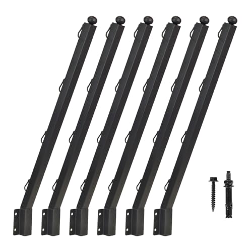 6-Pack 31.5" Fence Post Extender Heavy Duty Barbed Wire Extension Arm - color: Set 6, size: 25 Degree
