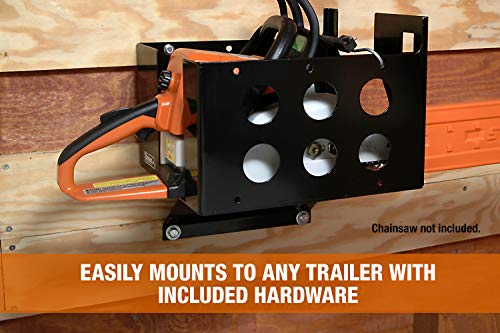 Buyers Products LT15 Black Multi-Rack Organizer For Landscape Trailers | Rubber Strap Rack Keeps Trimmers, Chainsaws, Blowers, And Lawn Tools Securely Stored On Open Or Enclosed Landscape Trailers