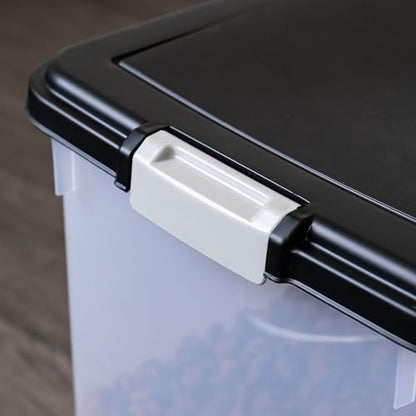 IRIS USA Dog Food Storage Container, 2-Pack, Up to 54 lbs, Black - color: Black, size: 54 lbs - 2 Pack