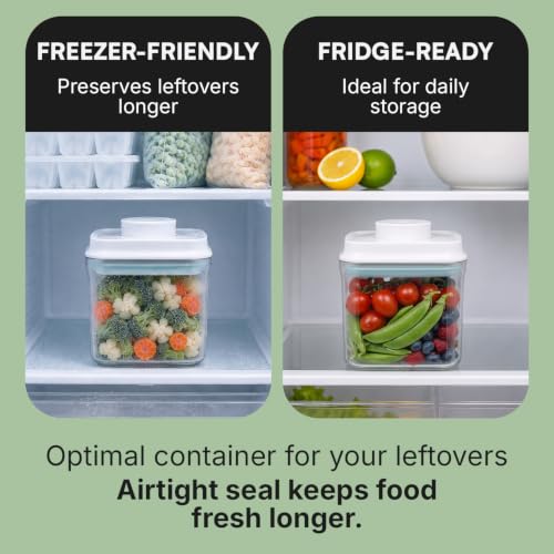 Bop Top Airtight Food Storage Containers | Pop-Top Lid | 2 Cups / 16 Oz | kitchen canister set, for flour, sugar, snacks, pasta, baking - color: Single: 16 oz