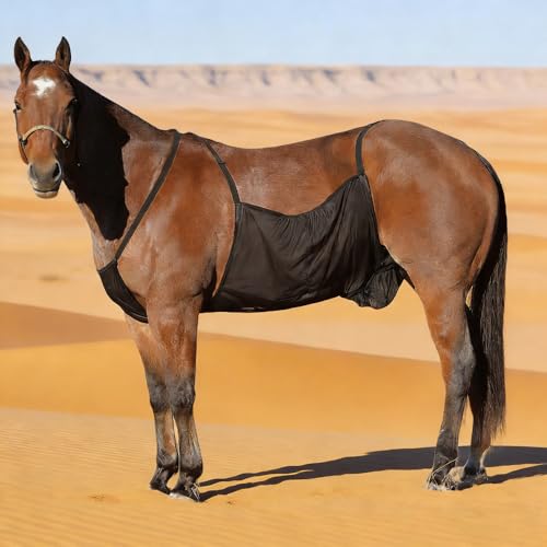 37×28in Horse Belly Guard Mesh Sheet | Breathable Adjustable Summer Protector for Riding & Nylon Material | for Outdoor Riding, Barn Use | Prevents Insect Bites