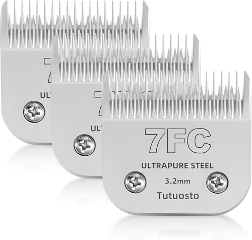 7FC Clipper Blade Compatible with Andis, Wahl and Oster Dog Clippers,3 PACK - color: 7FC 3PACK