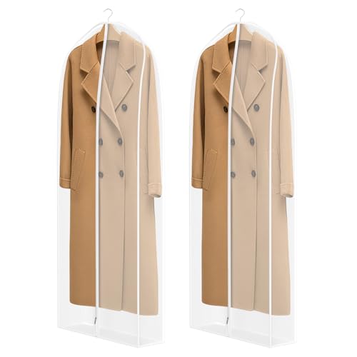 Zilink Dress Bags for Gowns Long Dust Cover for Hanging Clothes 60 in 2Pack - size: 60"-2pack
