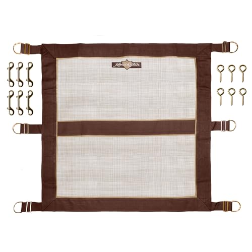 Kensington Door Guard for Horses — Designed to Keep Horse Securely in Stall in Style — Adjustable Straps and Hardware Included - color: 500-Desert Sand