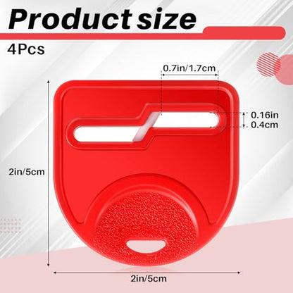 Lasnten 4 Pcs Scissor Sharpener Tool, Mini Handheld Fabric Hair Scissors Pocket Knife Sharpener Sharpening Tool for Repair Quickly Sharpen Dull Blades (Red Style)