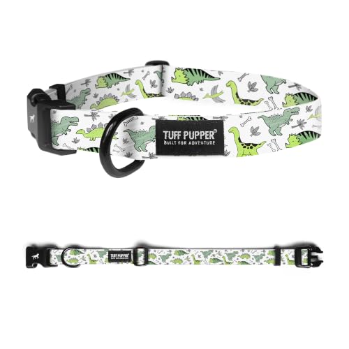 Tuff Pupper Premium Adjustable Dog Collar, Stylish Pattern Collars Designed in USA, Quick Release Buckle, Primitive Paleo Small (0.7 Inch Wide x 8-12 Inch Neck) - color: Primitive Paleo, size: Small