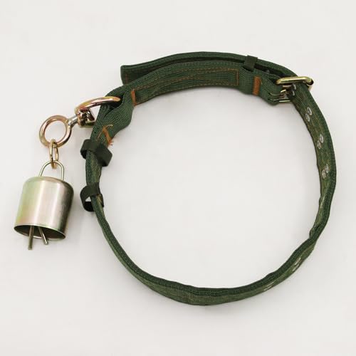 39.4 Inch Heavy Duty Adjustable Cow Collar with Anti-Lost Cow Bell - size: 39.4 Inch