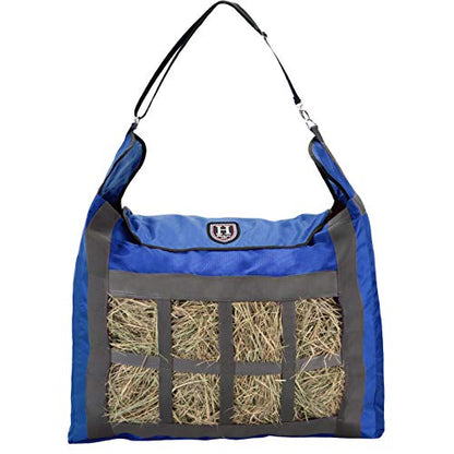 Harrison Howard Premium Durable Slow Feed Horse Hay Bags Oxford Cloth Heavy Duty Large Capacity Horse Feeding Bag-Champion Blue - color: Champion Blue
