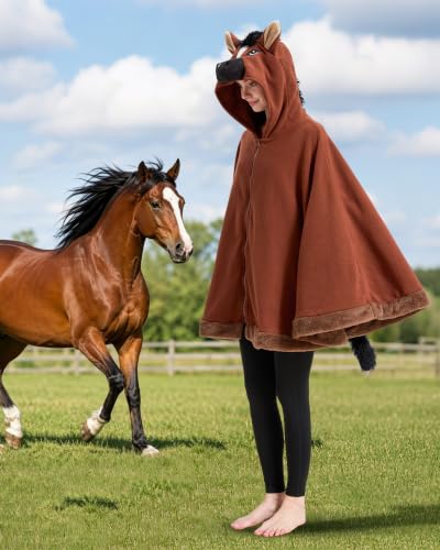 Horse Costume Cape - Farm Animal,Halloween Adults Cosplay Cloak In Pajamas