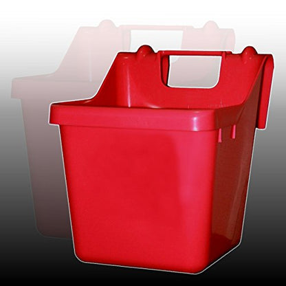 Fortiflex Hook Over Fence Feeder for Dogs/Cats and Horses, 16-Quart, Red
