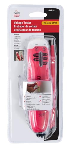 Gardner Bender GVT-392 Vibrating Solenoid Voltage Tester, 120 - 480 V AC/DC and DC Polarity, Neon - style: Solenoid Voltage