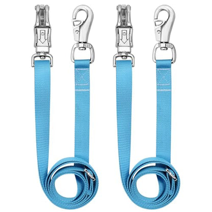 Cross Ties for Horse, Heavy Duty Nylon Trailer Tie - color: Blue