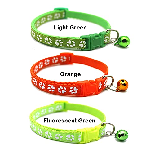 Love Dream Puppy ID Collars for Litter-12pcs Soft Nylon Whelping Collar Set - color: Paws, size: Small(7.9 Inch -12.6 Inch )