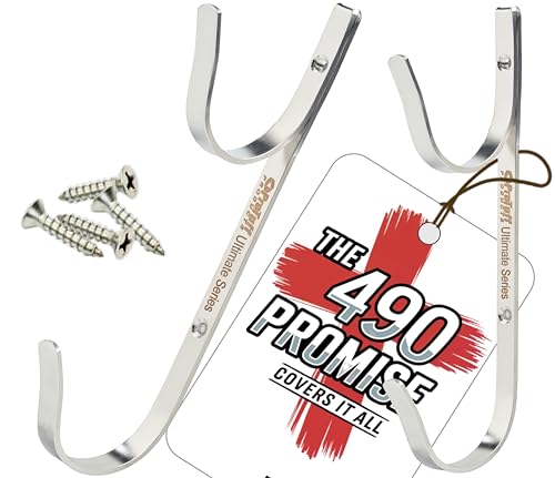 ProTuff 490 Promise 2-Pack Stainless Pool Pole Hanger, Wall Mount - size: 2 Brackets