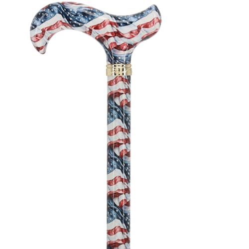 Royal RC Canes Walking Sticks for Men and Women - Stylish Designer Fashionable Adjustable Derby Canes - Lightweight Aluminum Cool Walking Sticks with HD Patterns - color: Blue and White