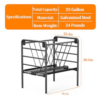 Livestock Hay Feeder 35 Gallon - size: 35 Gallon