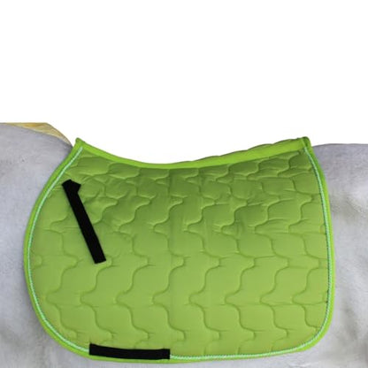Horse English Quilted Contoured All-Purpose Trail Saddle Pad 72TS41 - color: Lime Green