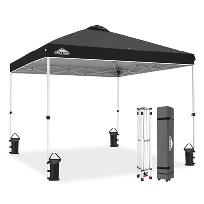 EAGLE PEAK 10x10 Pop Up Canopy Tent Easy Up Canopy Outdoor, Black - color: Black, size: 10x10