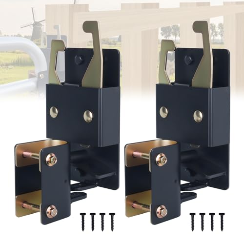 WellMade Heavy Duty 2 Way Farm Gate Latch -2 Pack Lockable Cattle Gate Latch for 1-5/8" to 2" Round Tube Gates, Fits Ranches, Horse Corrals, Pastures (Screws & Instructions Included) - size: 2 Pack
