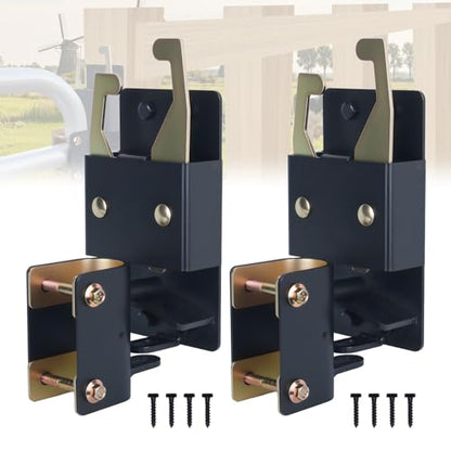 WellMade Heavy Duty 2 Way Farm Gate Latch -2 Pack Lockable Cattle Gate Latch for 1-5/8" to 2" Round Tube Gates, Fits Ranches, Horse Corrals, Pastures (Screws & Instructions Included) - size: 2 Pack