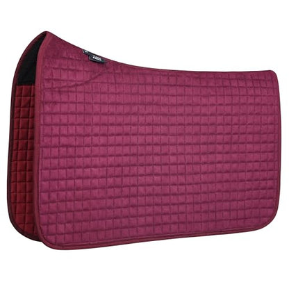 Tackmore All-Purpose Square Quilted Western Saddle Pad, Horse Saddle Pad - color: Burgundy