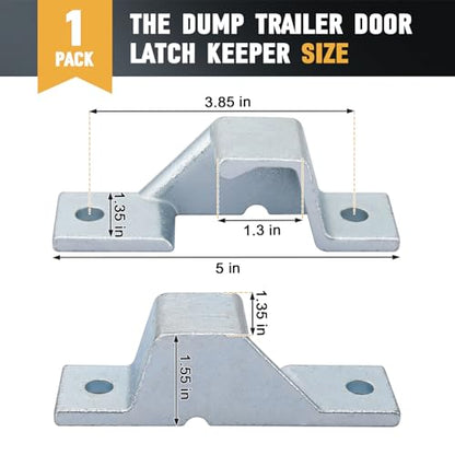 Dump Trailer Door Latch Keeper Top Left Cam Bar Lock Bottom Right for Cargo | Replacement for Cargo Cam bar Rear/Side Door Latch, 383200, PLR158, 1Pack