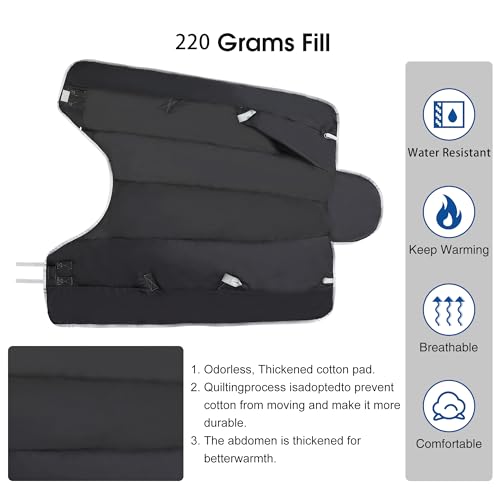 1200D Horse Blanket Winter Water Resistant 220g Polyester Fiber Filling Liner 1200D Premium Turnout Horse Blanket,Horse Blankets for Real Horses Medium Weight Blanket 78 inches,145cm Deep Blue