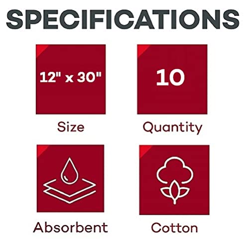 Dealmed Multi-Trauma Dressing - 12" x 30" Sterile Emergency Pad - 10 Count - size: Pack of 10, style: 12" x 30"