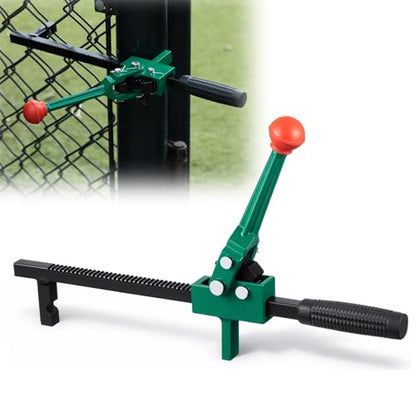 LEIFIDE 1 Pc Chain Link Fence Stretcher Tool Ratcheting Wire Tightener Puller for Woven Wire Fence 1.7''-9'' Tension Range Hooked Groove One-Hand Operation (16.5 Inch,Green) - color: Green, size: 16.5 Inch
