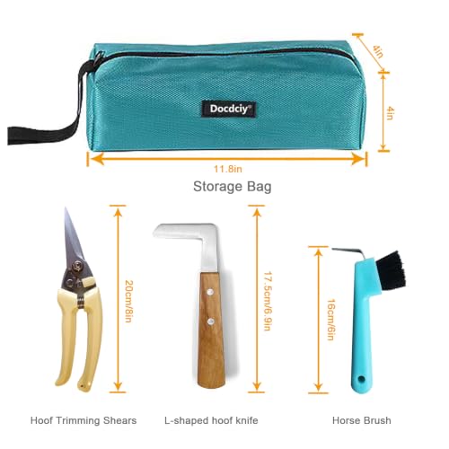 10 Inch Farrier Hoof Trimmer, Sharpener Kit for Goats, Pigs, and Hooved Animals, Professional Hoof Clippers, Rasp, and Trimming Tools, Complete Goat Hoof Care Kit - size: 10-inch