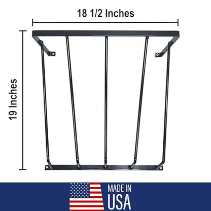 Dutch Ranch Heavy Duty Steel Wall Hay Rack, Black, 18.5" Long