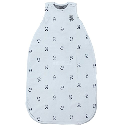 Woolino 4 Season Ultimate Baby Sleep Sack – Merino Wool Baby Sleep Bag, Organic Cotton, Temperature Regulating Wearable Blanket, Adjustable Sleep Sack 2–24 Months, All Season - Panda - color: Panda