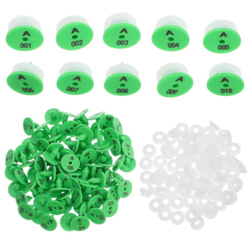 HEMOTON Rabbit Ear Tags, 100-Piece Numbered Identification Labels