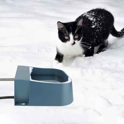NAMSAN Automatic Water Dispenser for Dogs, Heated Watering Trough Outdoor Cat Feeder, Water Bowl Dispenser Heater for Small to Large Pets, Wild Animals, Bird Bath Dish Water Auto-Fill