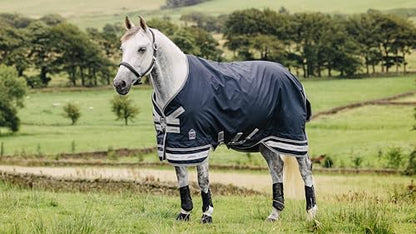 LeMieux Arika Storm-Tek 100g Turnout Blanket - 1200D - Detachable Neck Included - Navy - 60" - size: 60"