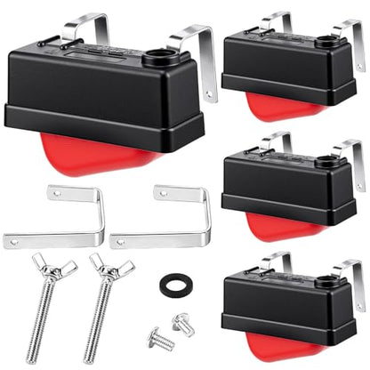 Lounsweer 4 Pack Water Trough Float Valve for Stock Tank Water Tank Float Valve Controlled, Monitors Level Adjustable Automatic for Livestock Cattle Goat Horse Swimming Pool Pond Farm