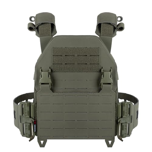 YAKEDA Tactical Training Vest with PALS System - Adjustable Straps Quick-Release Buckle for Hunting - color: Green