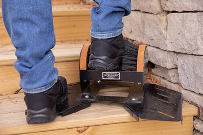Deluxe Scrusher with Portable Base No Mounting Outdoor Boot Scrubber Brush - style: Deluxe with Base