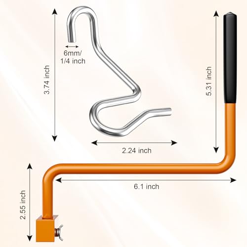 Fence Wire Tightener, 20PCS 6mm Barb Wire Fencing with Tighteners Handle, 1/4" Fence Wire Tensioning Tool for Fast Tightening Wire Fence - color: 20PCS 6mm