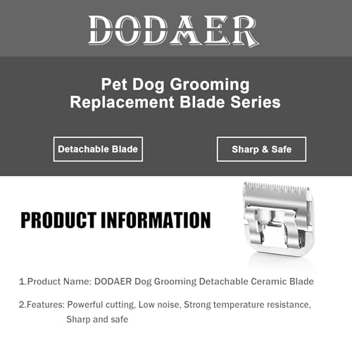 Dog Grooming Ceramic Blades Set,Compatible with Andis,Oster A5,Wahl KM10 - color: 40/10/7F/5F/4F (5 Pack)