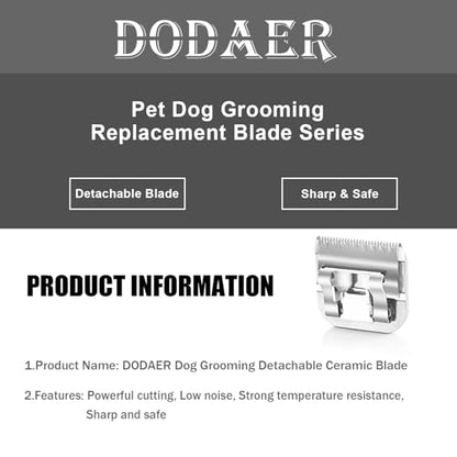 Dog Grooming Ceramic Blades Set,Compatible with Andis,Oster A5,Wahl KM10 - color: 40/30/10/7fc/5fc/4fc/3fc (7 Pack)