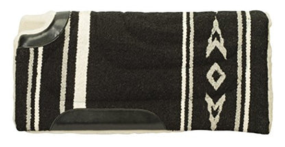 Weaver Leather Fleece Lined Acrylic Cut Back Saddle Pad, 30" x 32", Black/Gray
