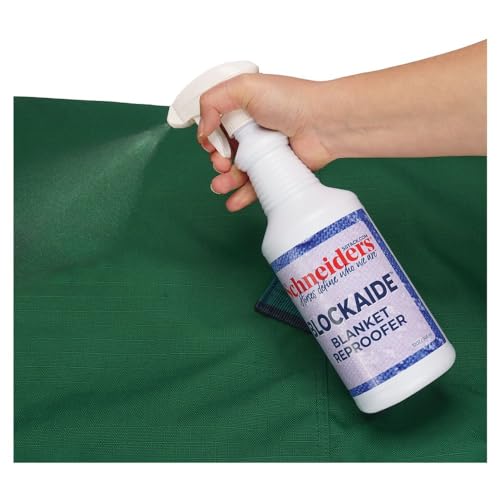 Schneiders BlockAide Blanket Reproofer for Horses | Long-Lasting Water & Oil Repellency | Easy Application | Extends Blanket Lifespan | Size 32 oz