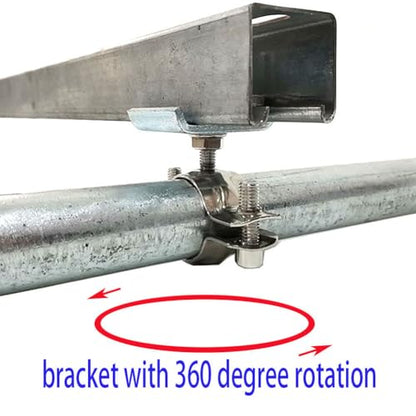 8 Pack Strut Clamp; Universal Strut Clamps for Rigid Conduit and EMT; Universal Pipe Clamp for Strut Channel. Bracket with 360 Degree Rotation (Bore inner diameter 0.75") - size: Bore inner diameter 0.75"