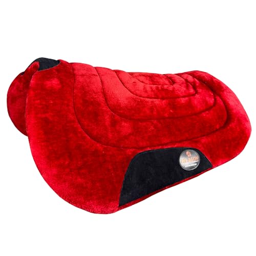 HILASON Western Endurance All Purpose Horse Fleece Saddle Pad - color: Red