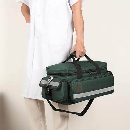 First Aid Bag,Medical Bag,First Responder Bag for Trauma,Medical Bag Organizer with Detachable Dividers for Nurses,Home Health Care,EMT(Bag Only)