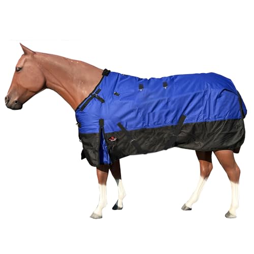 Hilason 600D Waterproof Miniature Horse Turnout Blanket - color: Blue, size: 38 In