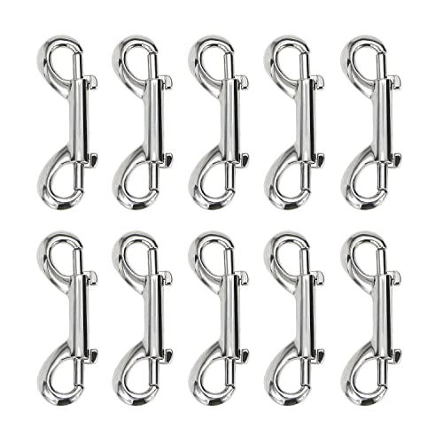 Metal Double Ended Bolt Snap Trigger Chain Diving Clips for Water Bucket Pet Feed Bucket Agricultural Equine Home Dog Leash Garage Use (2-3/4" (7cm), 10 Pack) - color: 10 Pack, size: 2-3/4" (7cm)