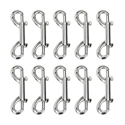Metal Double Ended Bolt Snap Trigger Chain Diving Clips for Water Bucket Pet Feed Bucket Agricultural Equine Home Dog Leash Garage Use (2-3/4" (7cm), 10 Pack) - color: 10 Pack, size: 2-3/4" (7cm)